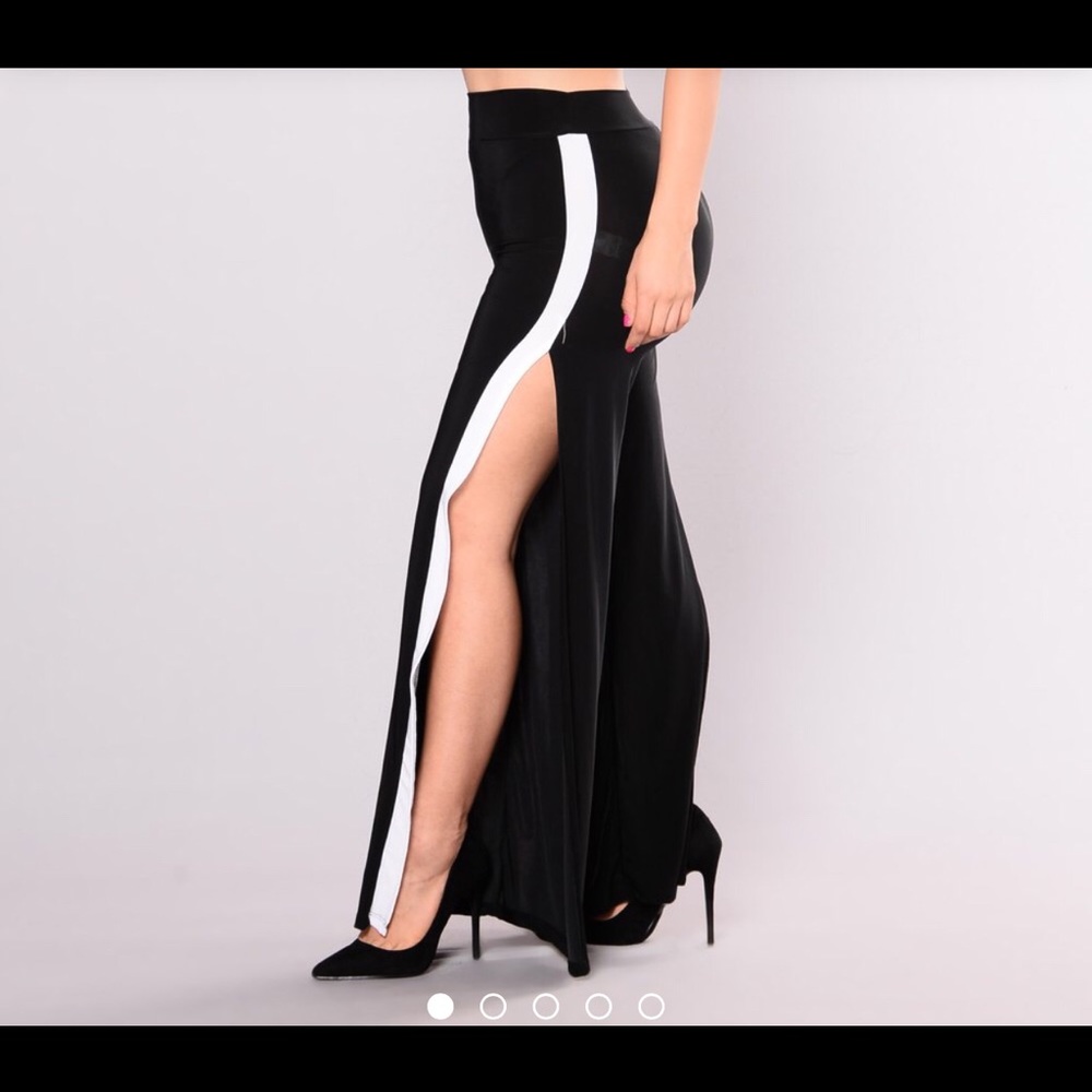 Black and white stripe pants